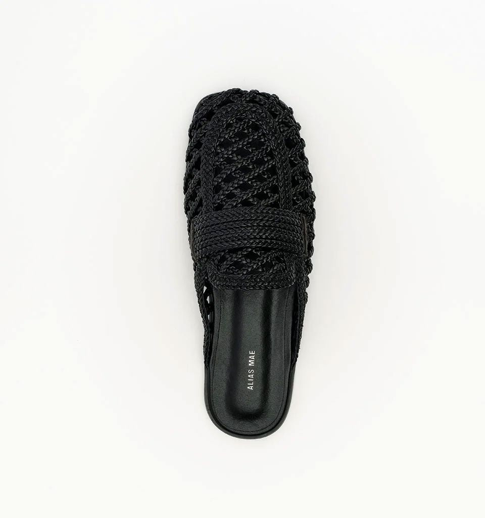 Alias Mae Krissy - Black Weave Slides Alias Mae