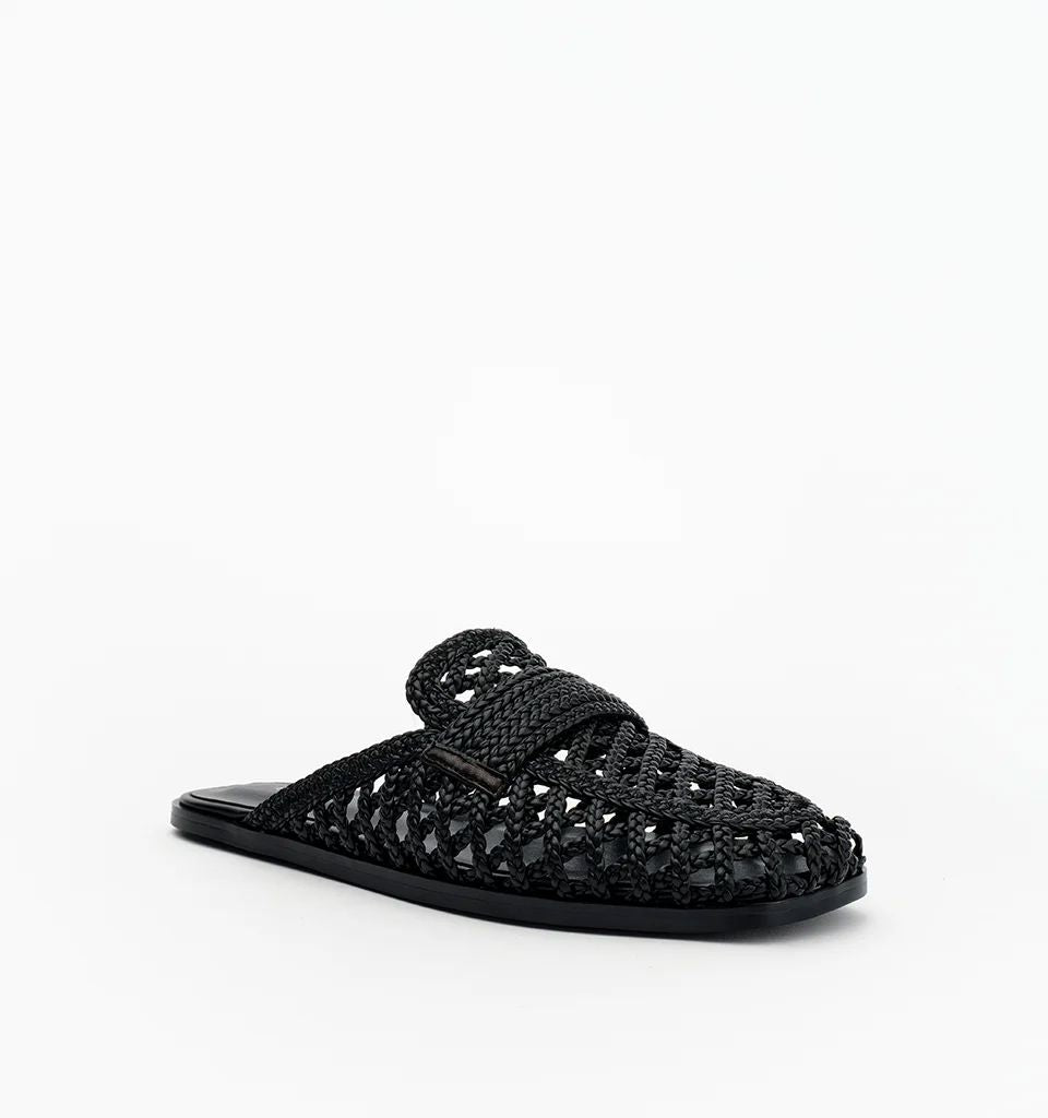 Alias Mae Krissy - Black Weave Slides Alias Mae