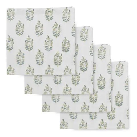 Anjali Cotton Block Print Napkins - Set of 4 Coast to Coast Home