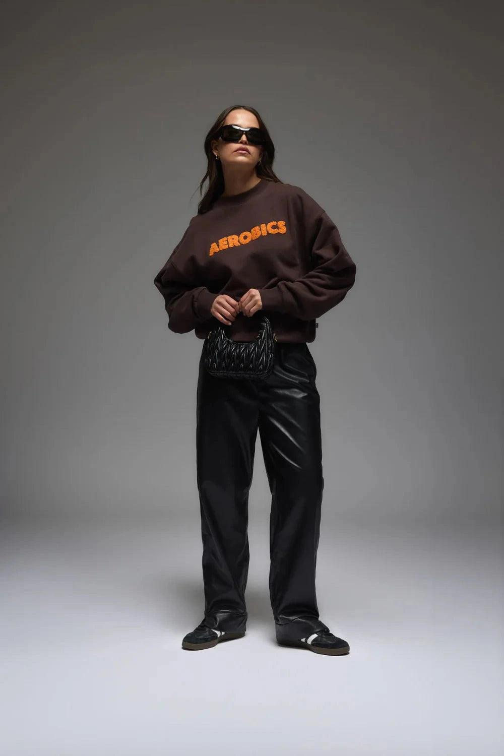 Araminta James Aerobics Sweatshirt - Espresso Araminta James