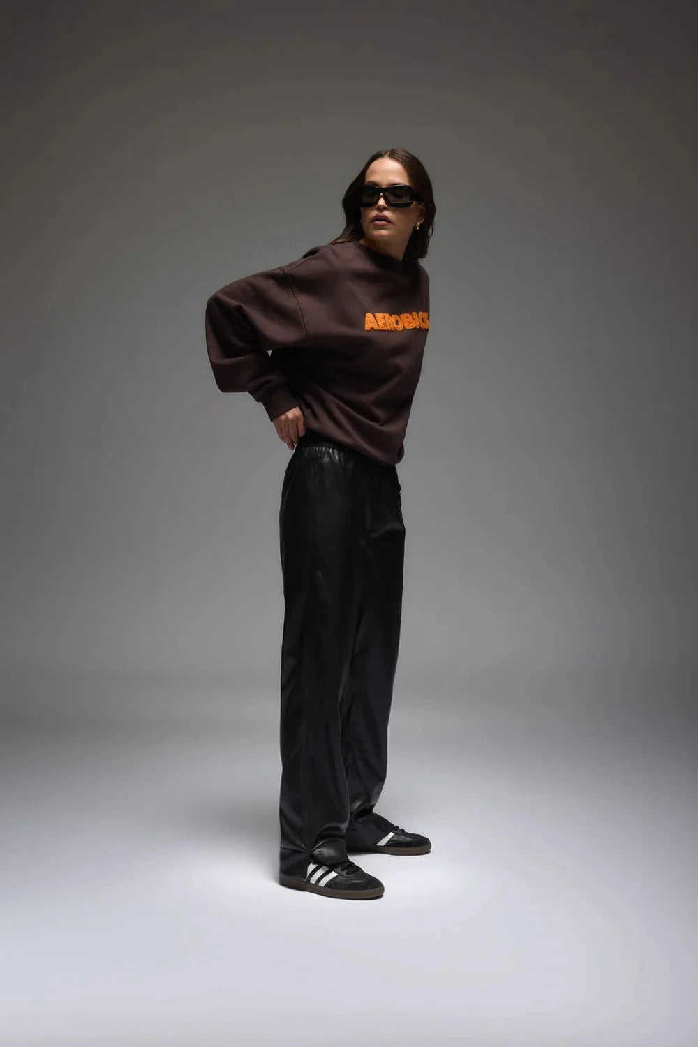 Araminta James Aerobics Sweatshirt - Espresso Araminta James