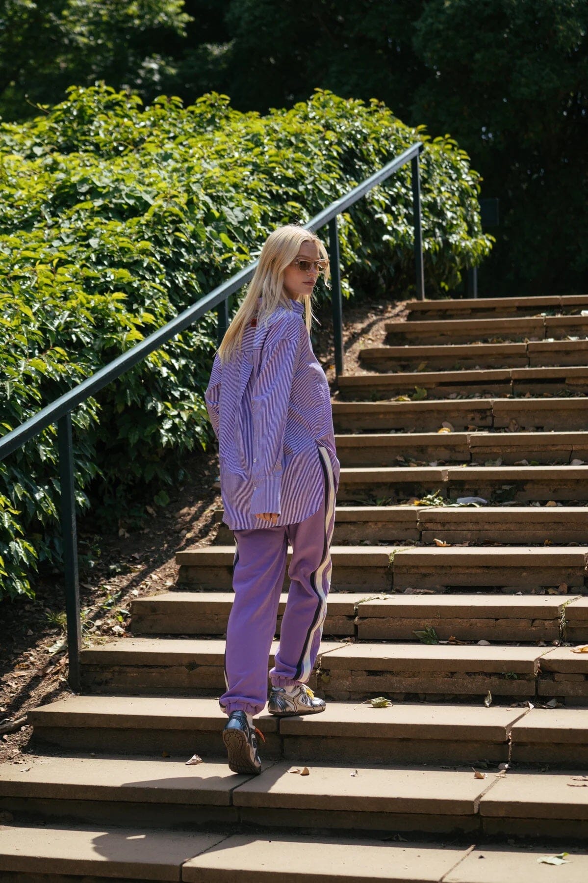 Araminta James Bisous Stripe Shirt - Violet Araminta James