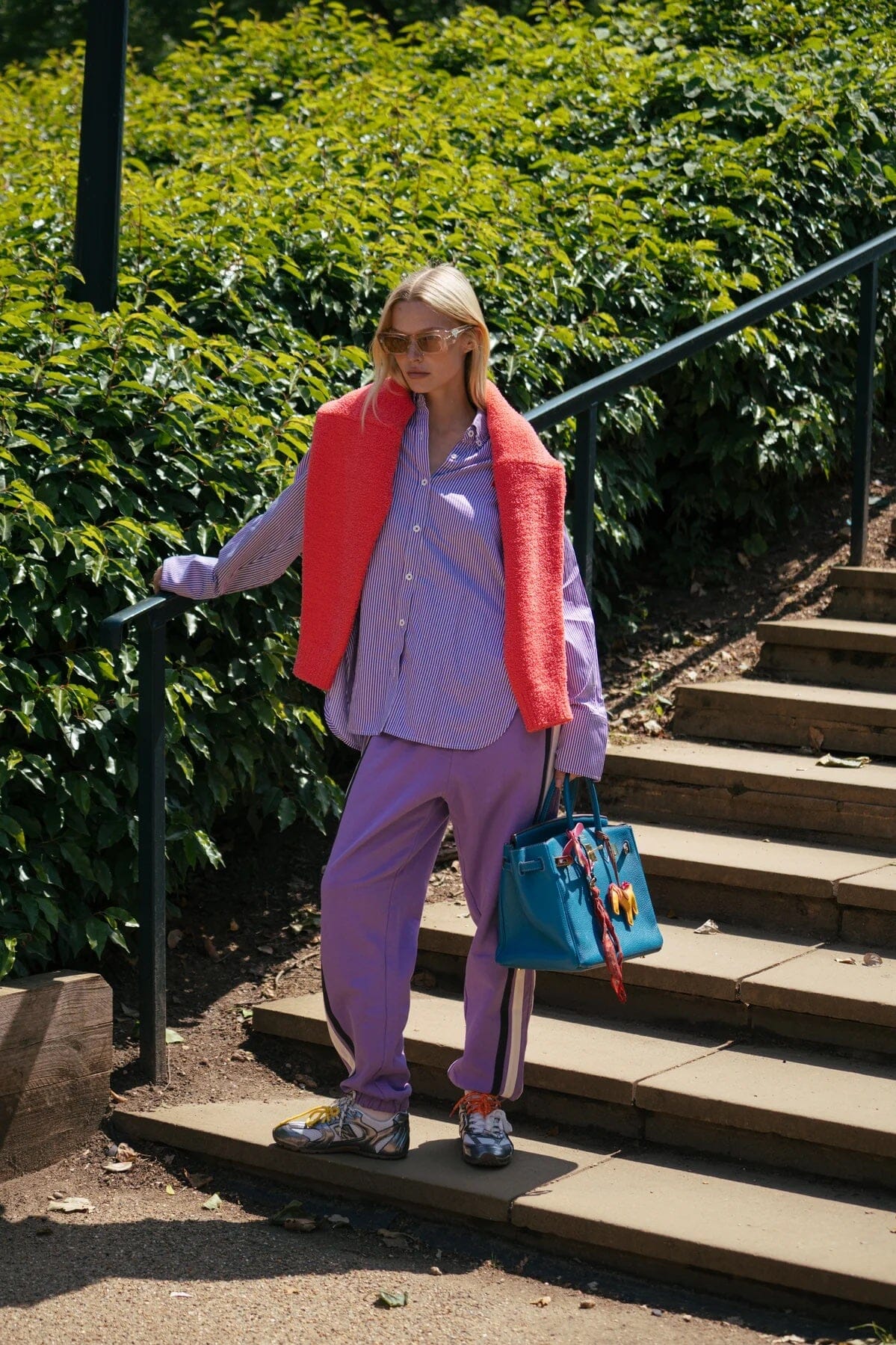 Araminta James Bisous Stripe Shirt - Violet Araminta James