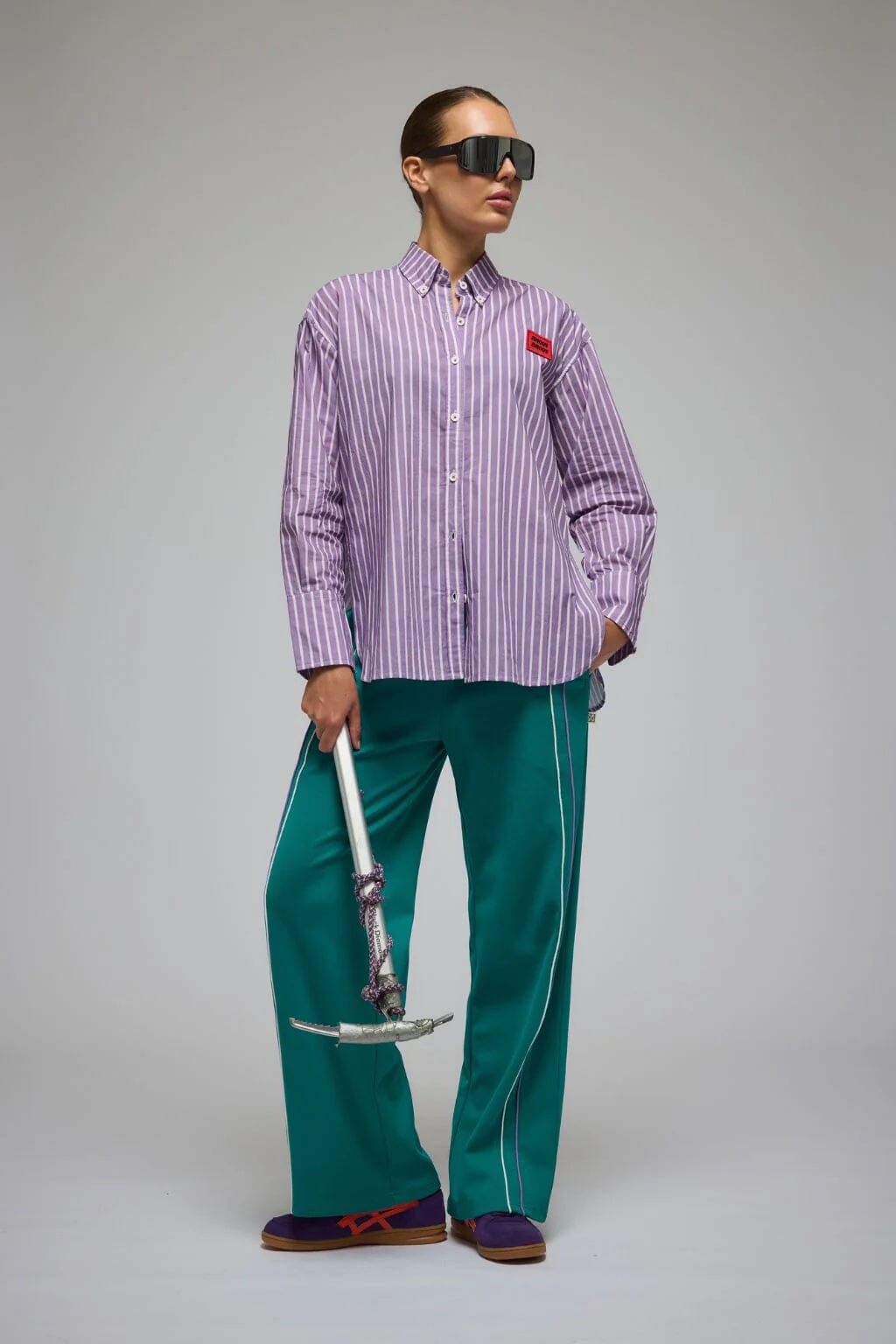 Araminta James Bisous Stripe Shirt - Violet Araminta James