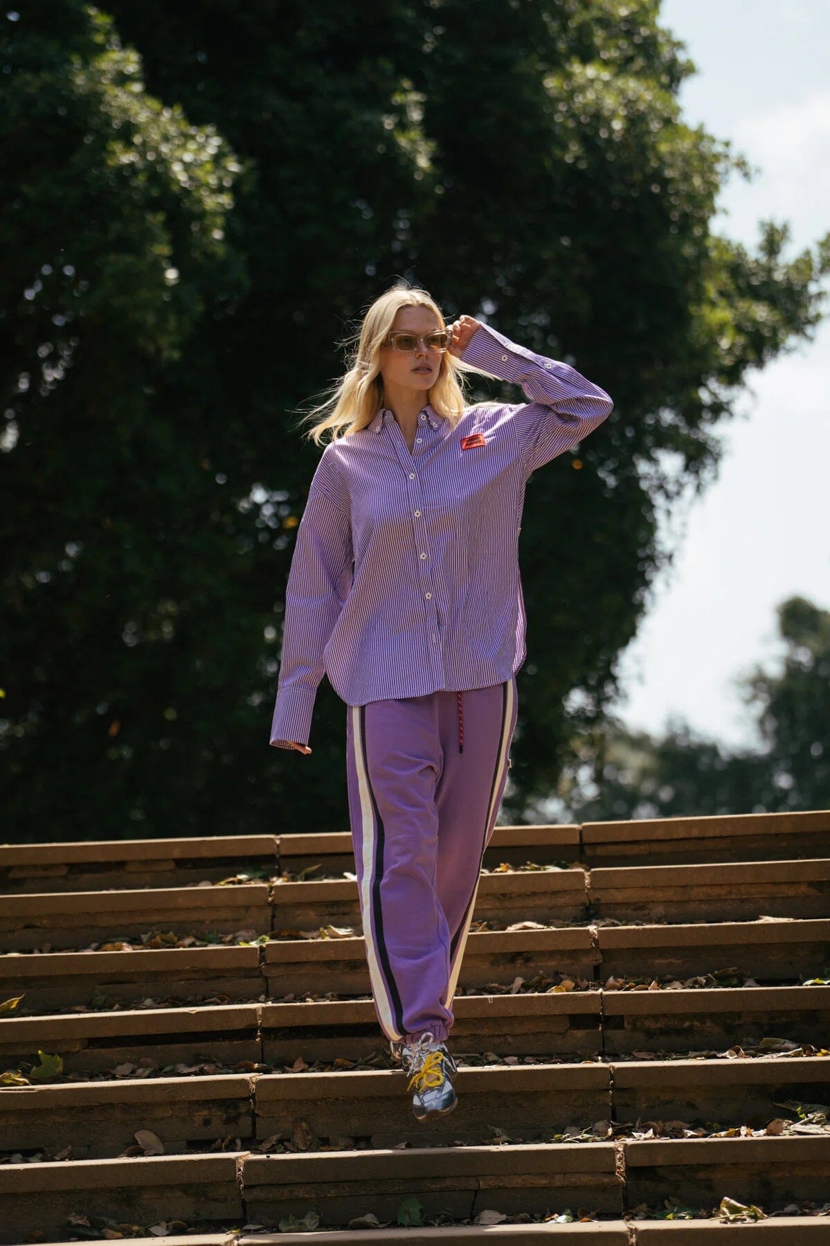 Araminta James Bisous Stripe Shirt - Violet Araminta James