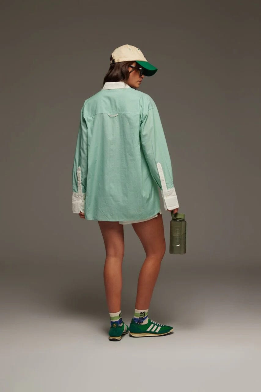 Araminta James Cotton Club Shirt - Green Stripe Araminta James