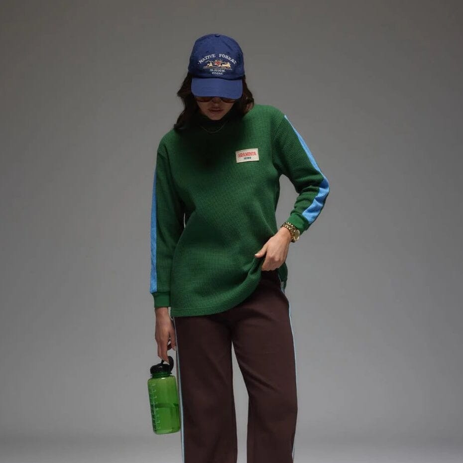Araminta James GT Long Sleeve Waffle Top - Forest Araminta James