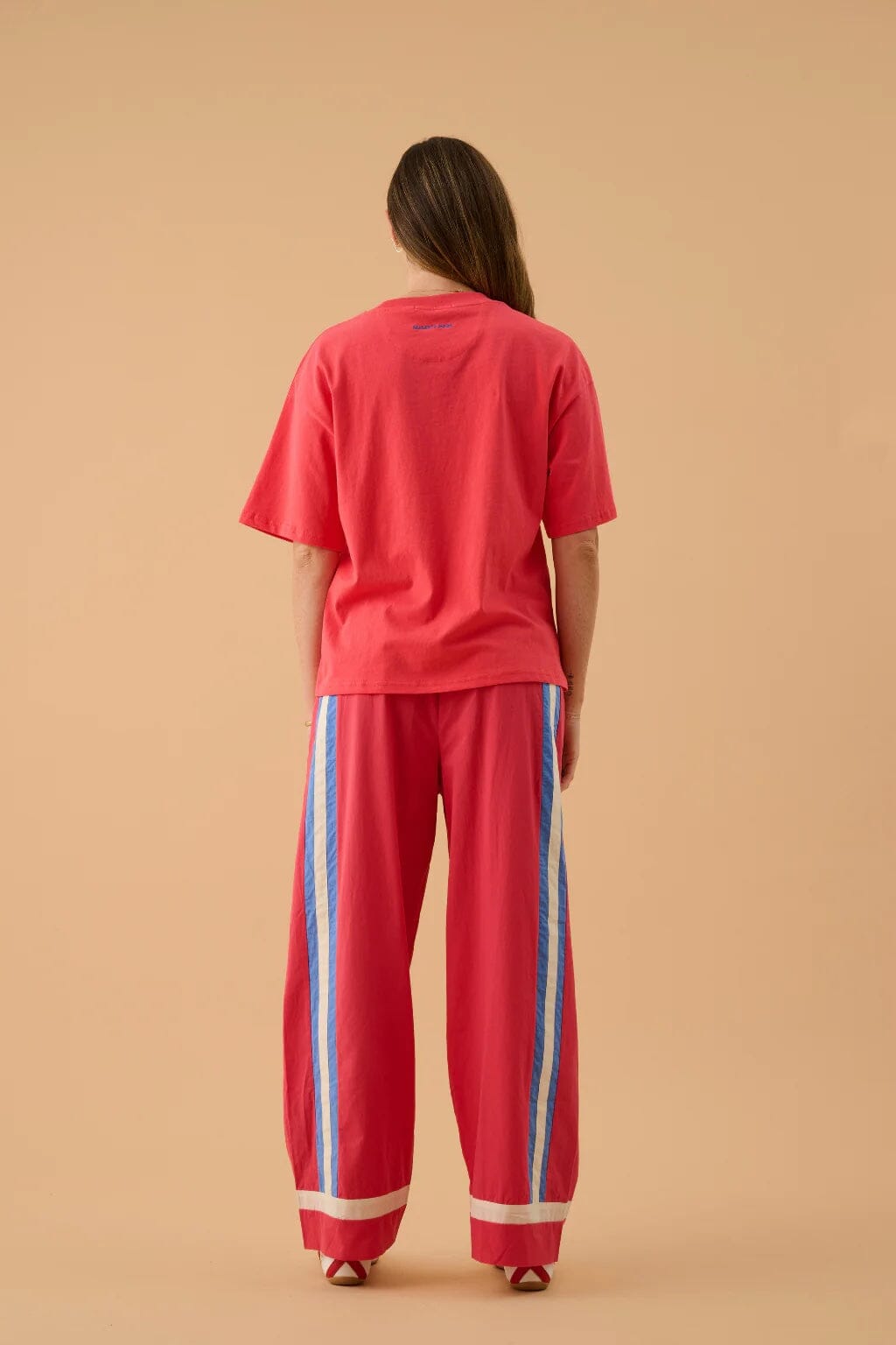 Araminta James La Mer Stripe Pants - Lobster Red Araminta James