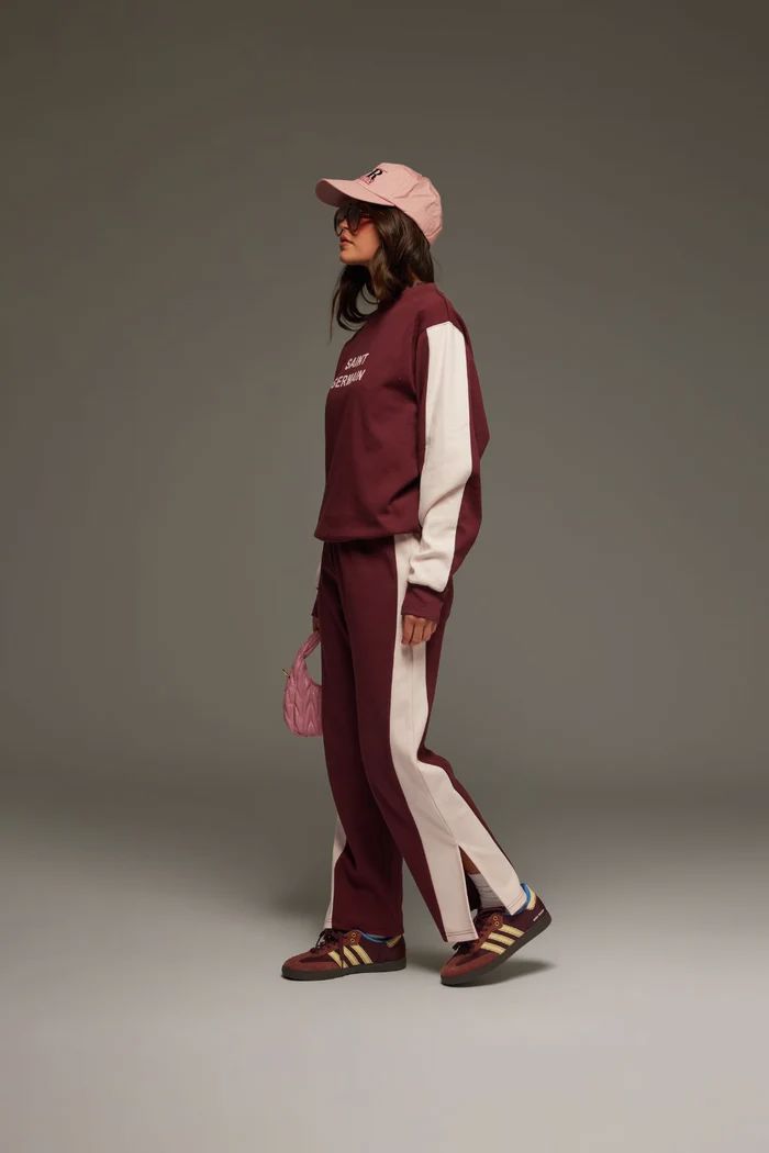 Araminta James Saint Germain Knit Sweatshirt - Red Wine Women's Sweater Araminta James
