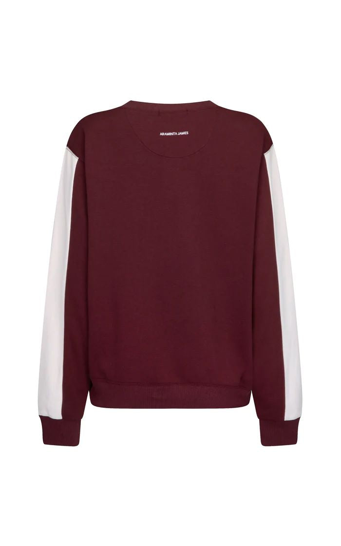 Araminta James Saint Germain Knit Sweatshirt - Red Wine Women's Sweater Araminta James
