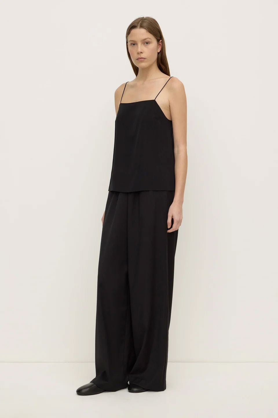 Assembly Label Aime Silk Tank - Black Tank Top Assembly Label