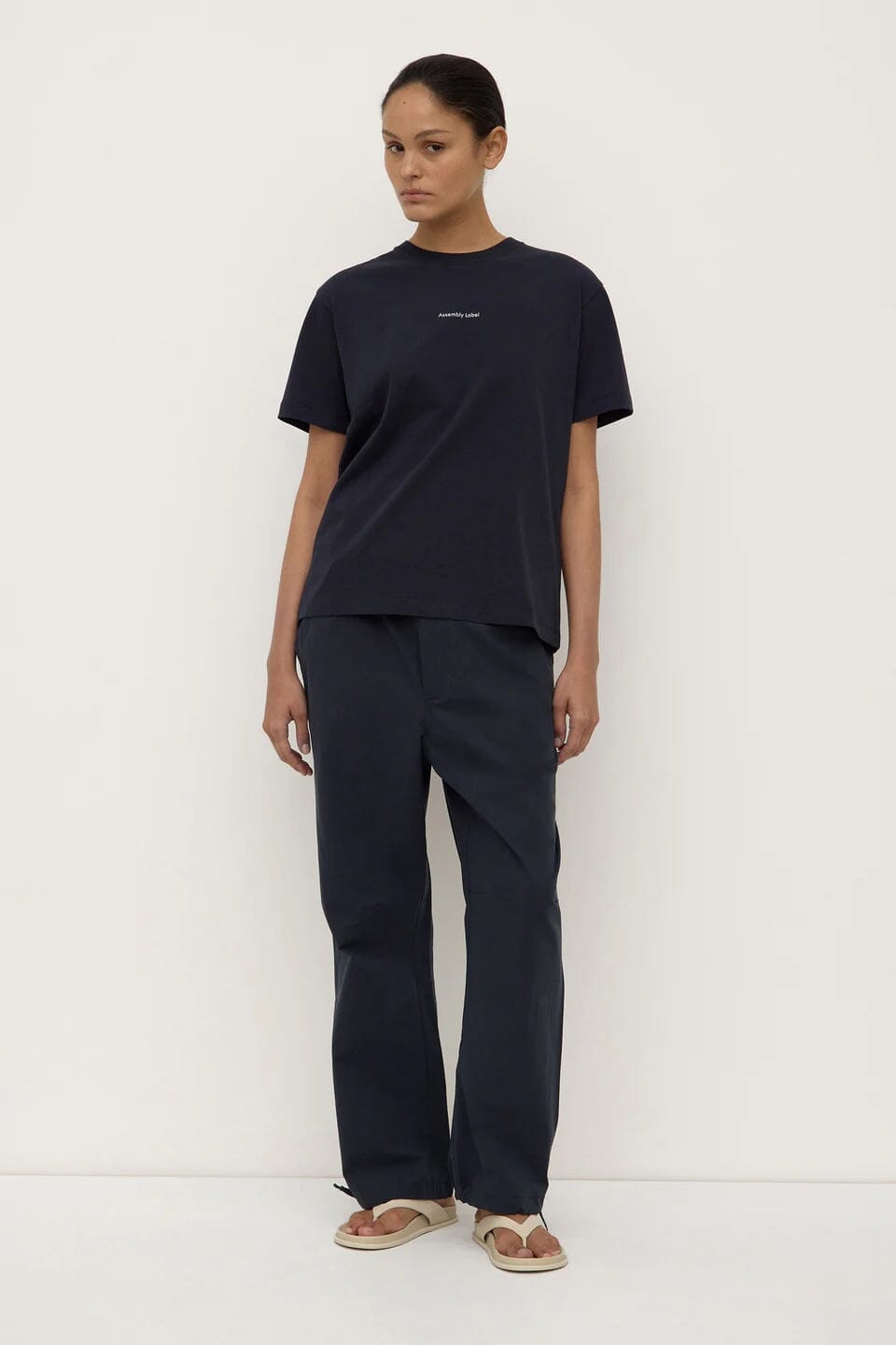 Assembly Label Atelier Logo Tee - True Navy/White Assembly Label