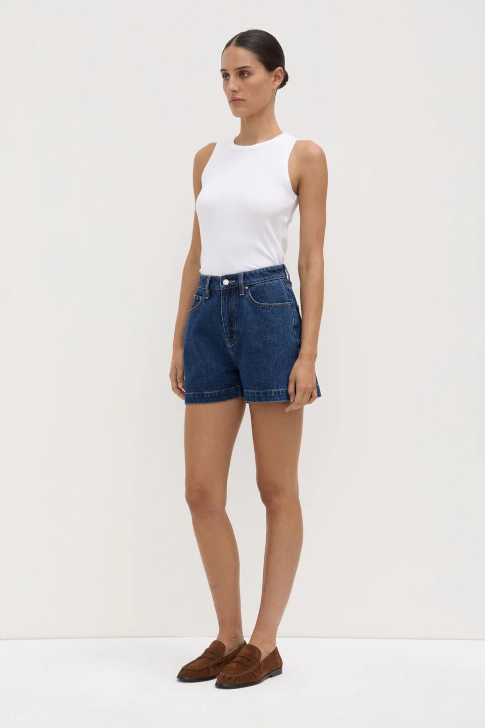 Assembly Label Boxy Denim Short - Heritage Blue Assembly Label