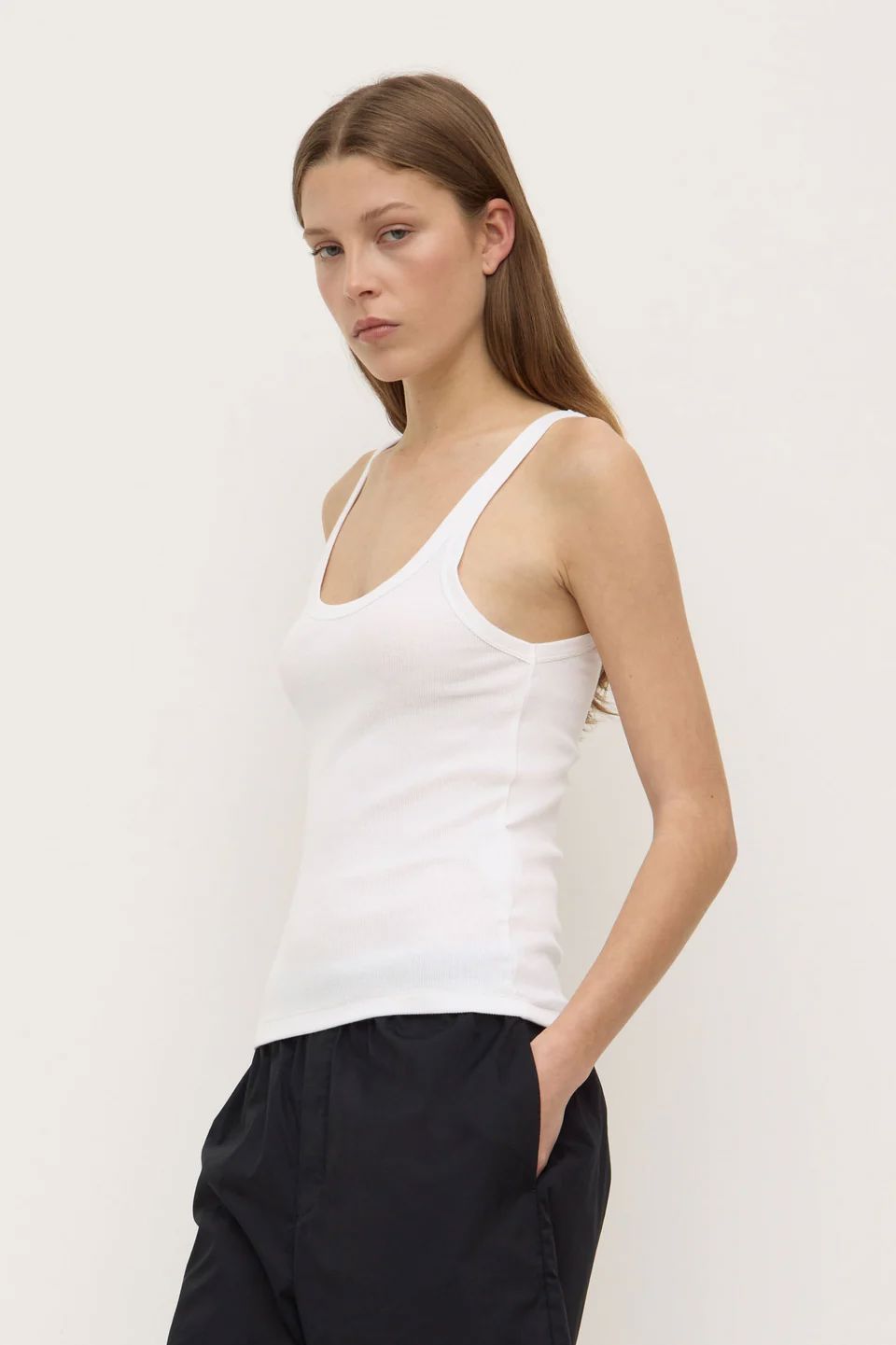 Assembly Label Charlie Rib Tank - White Assembly Label