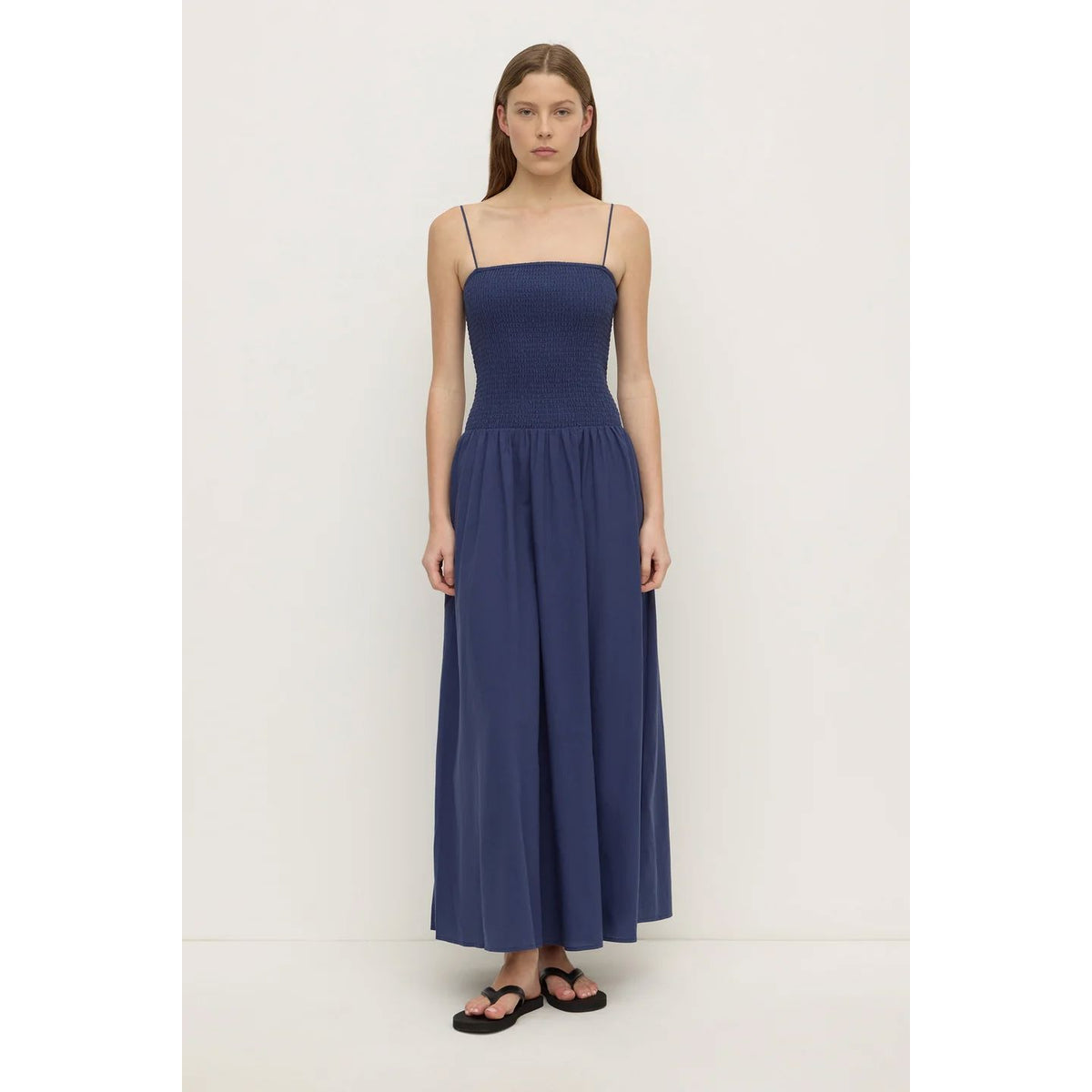 Assembly Label Connie Cotton Shirred Dress - Imperial Blue Assembly Label