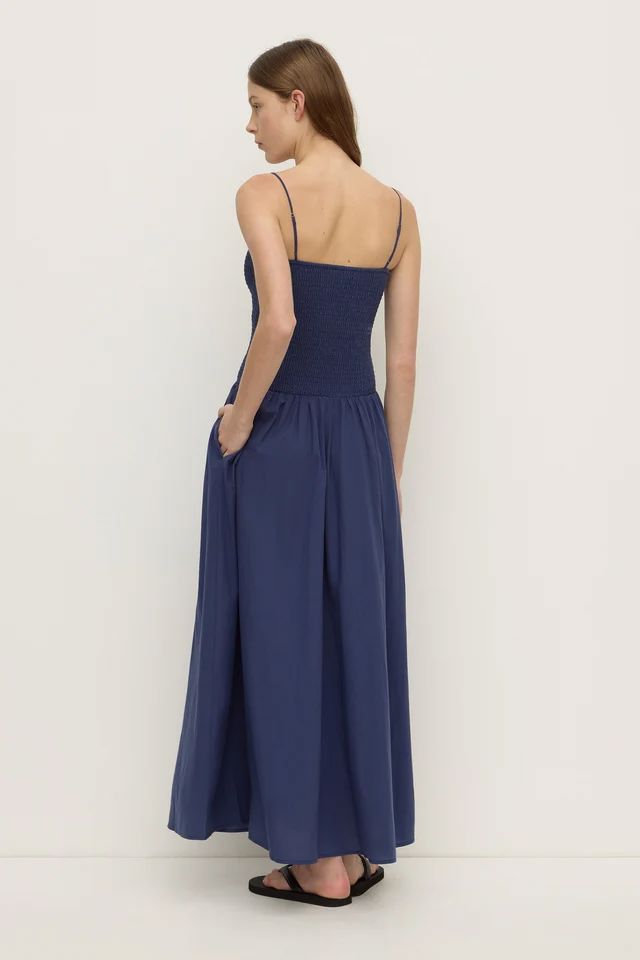 Assembly Label Connie Cotton Shirred Dress - Imperial Blue Assembly Label