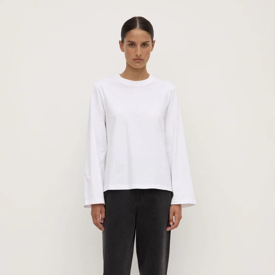 Assembly Label Dana Relaxed Long Sleeve Tee - White Assembly Label