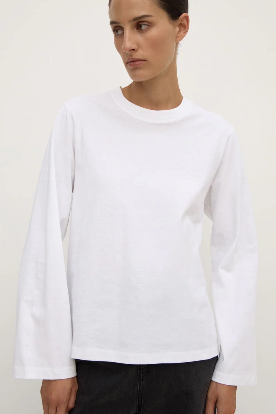 Assembly Label Dana Relaxed Long Sleeve Tee - White Assembly Label