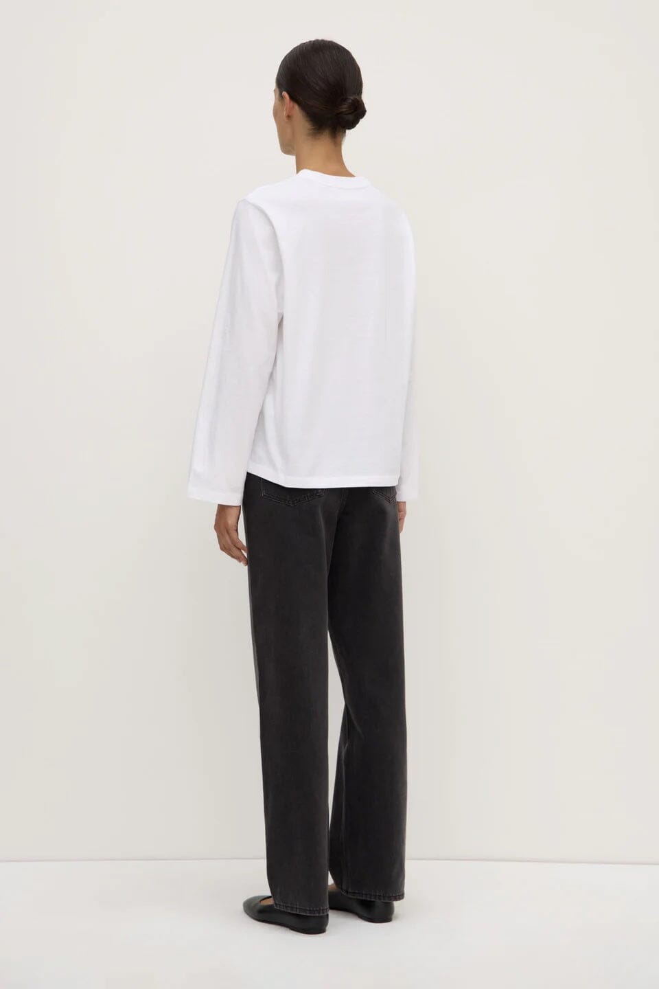 Assembly Label Dana Relaxed Long Sleeve Tee - White Assembly Label