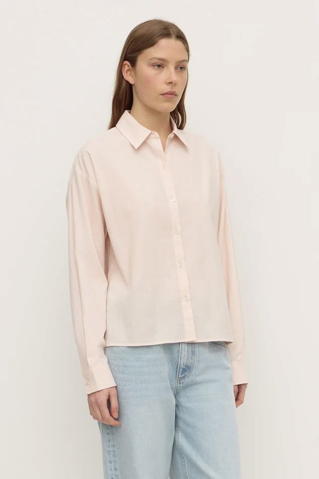 Assembly Label Frankie Cotton Long Sleeve Shirt - Soft Rose Assembly Label