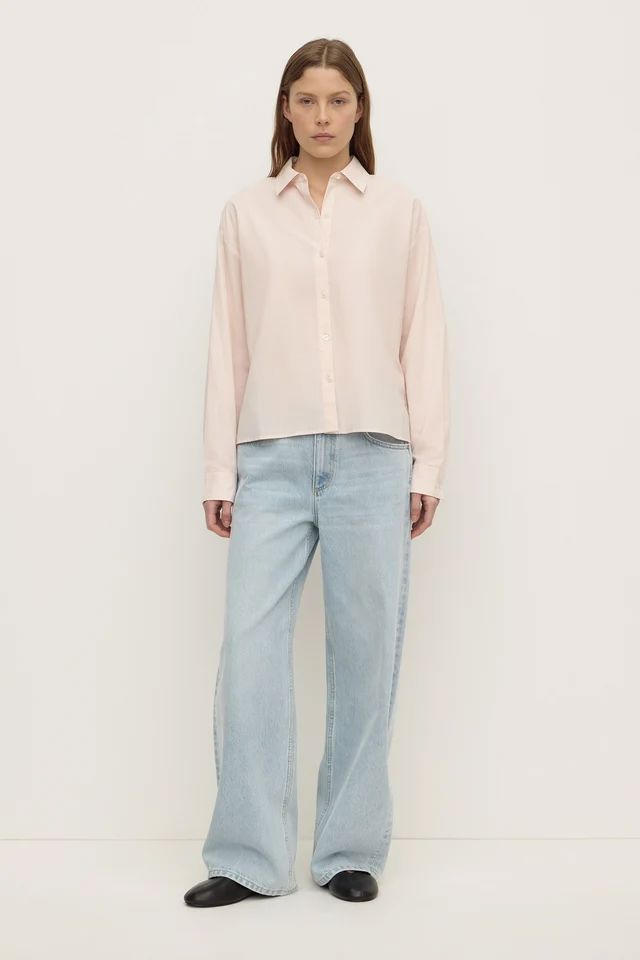 Assembly Label Frankie Cotton Long Sleeve Shirt - Soft Rose Assembly Label