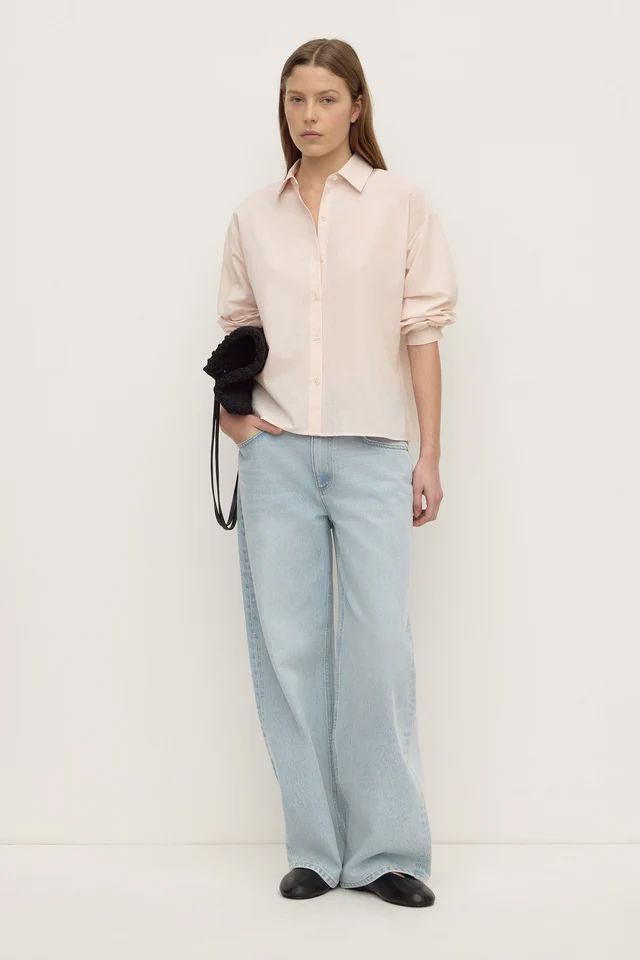 Assembly Label Frankie Cotton Long Sleeve Shirt - Soft Rose Assembly Label