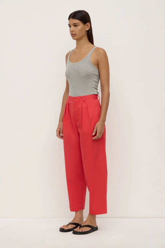Assembly Label Geno Poplin Pant - Chilli Assembly Label