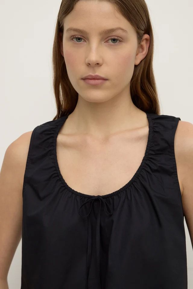 Assembly Label Holly Cotton Tie Top - Black Assembly Label