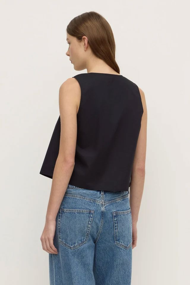 Assembly Label Holly Cotton Tie Top - Black Assembly Label