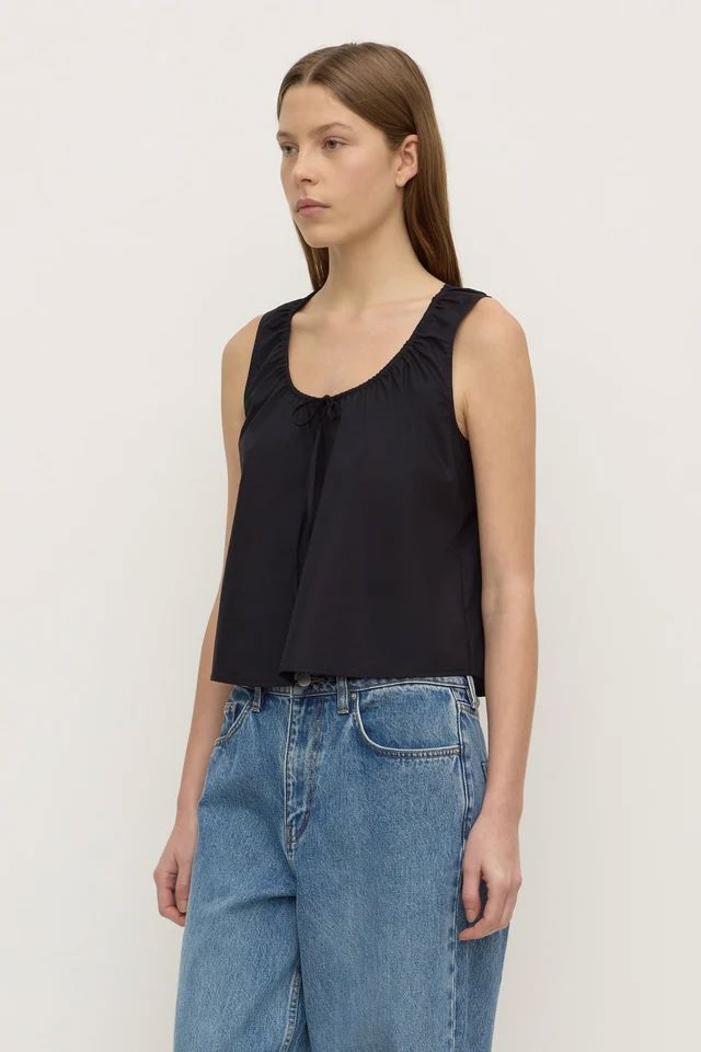Assembly Label Holly Cotton Tie Top - Black Assembly Label