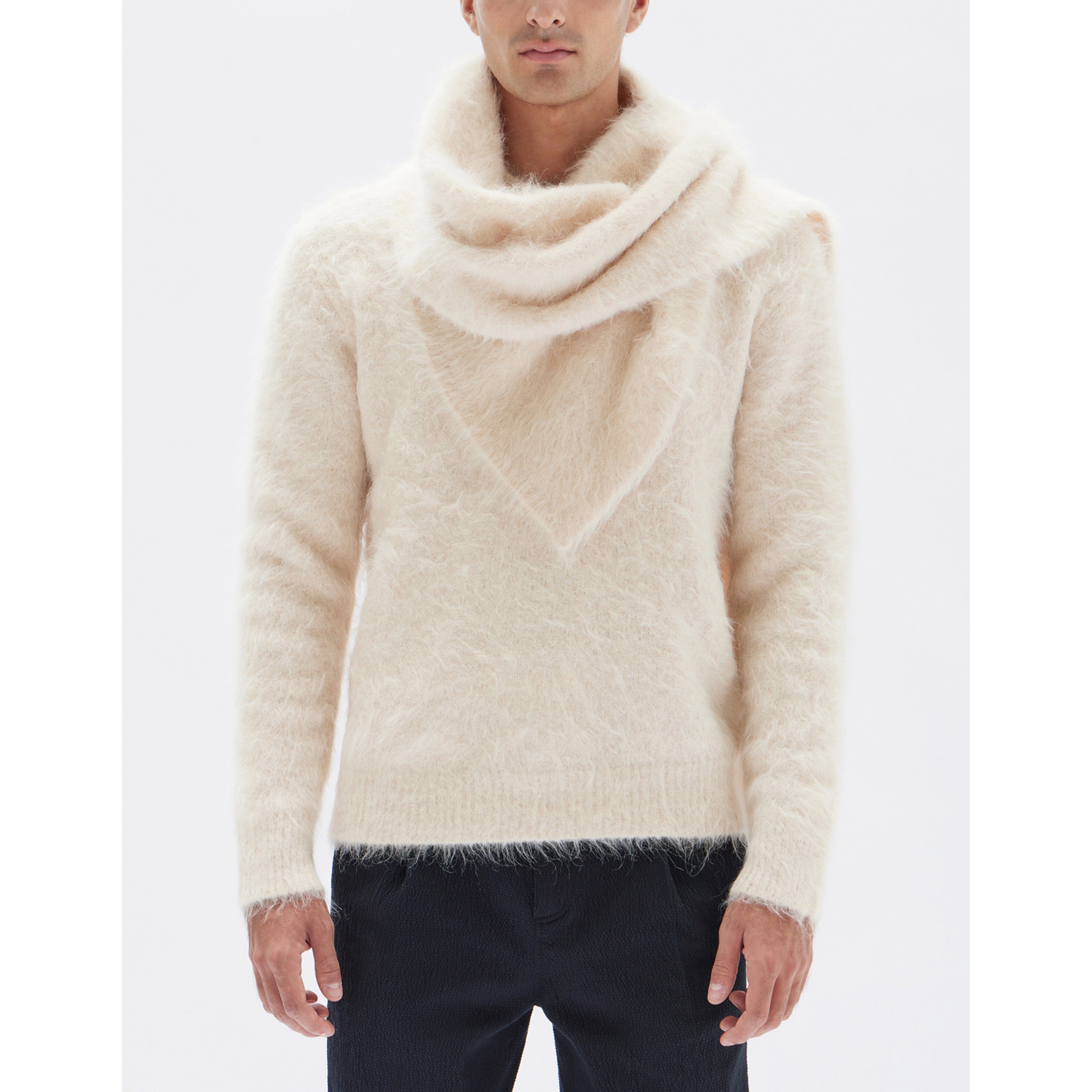 Assembly Label Hunter Alpaca Scarf - Cream Assembly Label