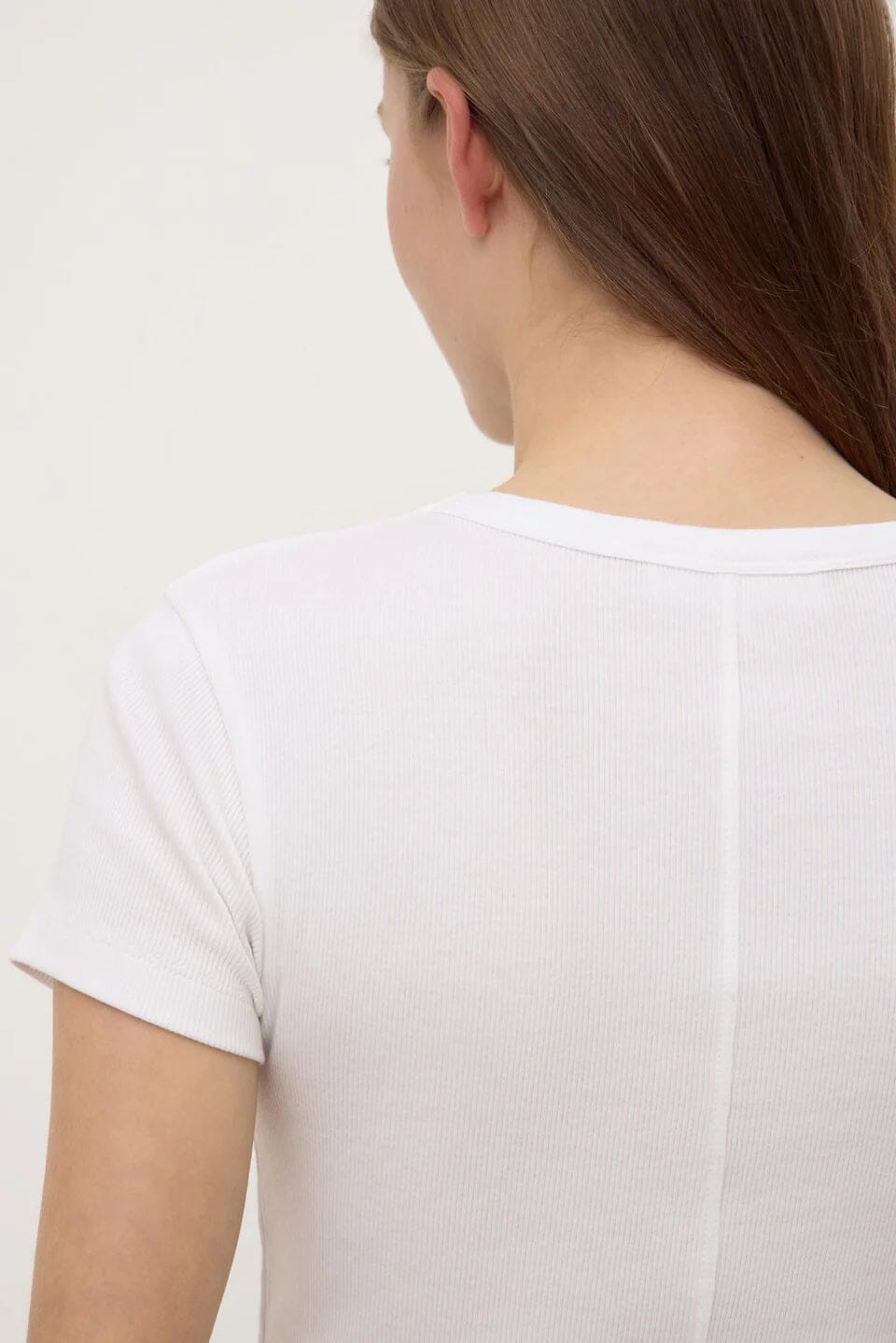 Assembly Label Linley Rib Tee - White Assembly Label