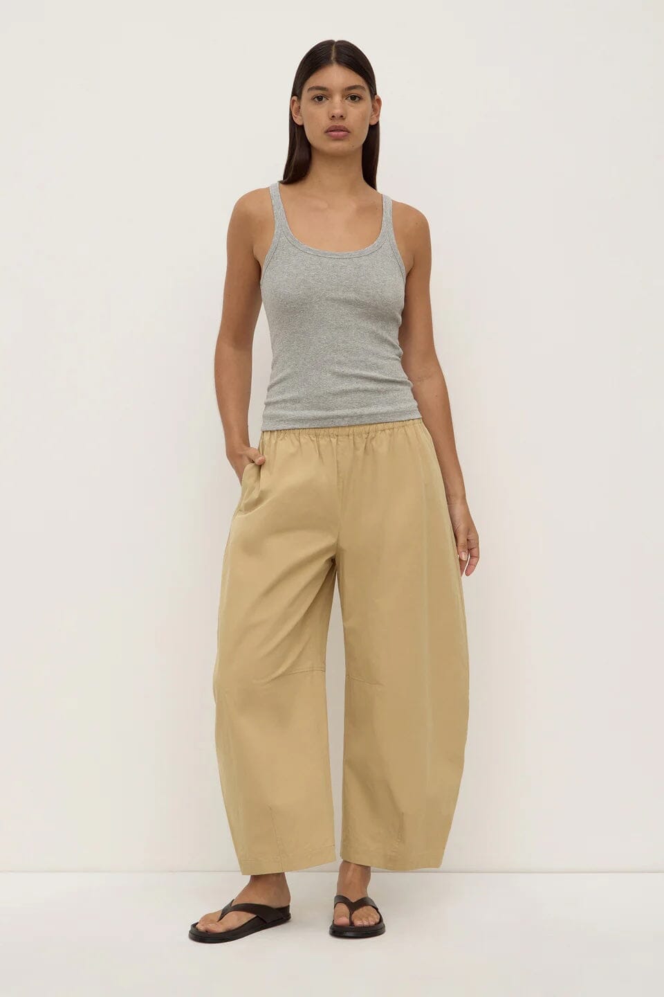 Assembly Label Lola Barrel Pant - Tan Assembly Label