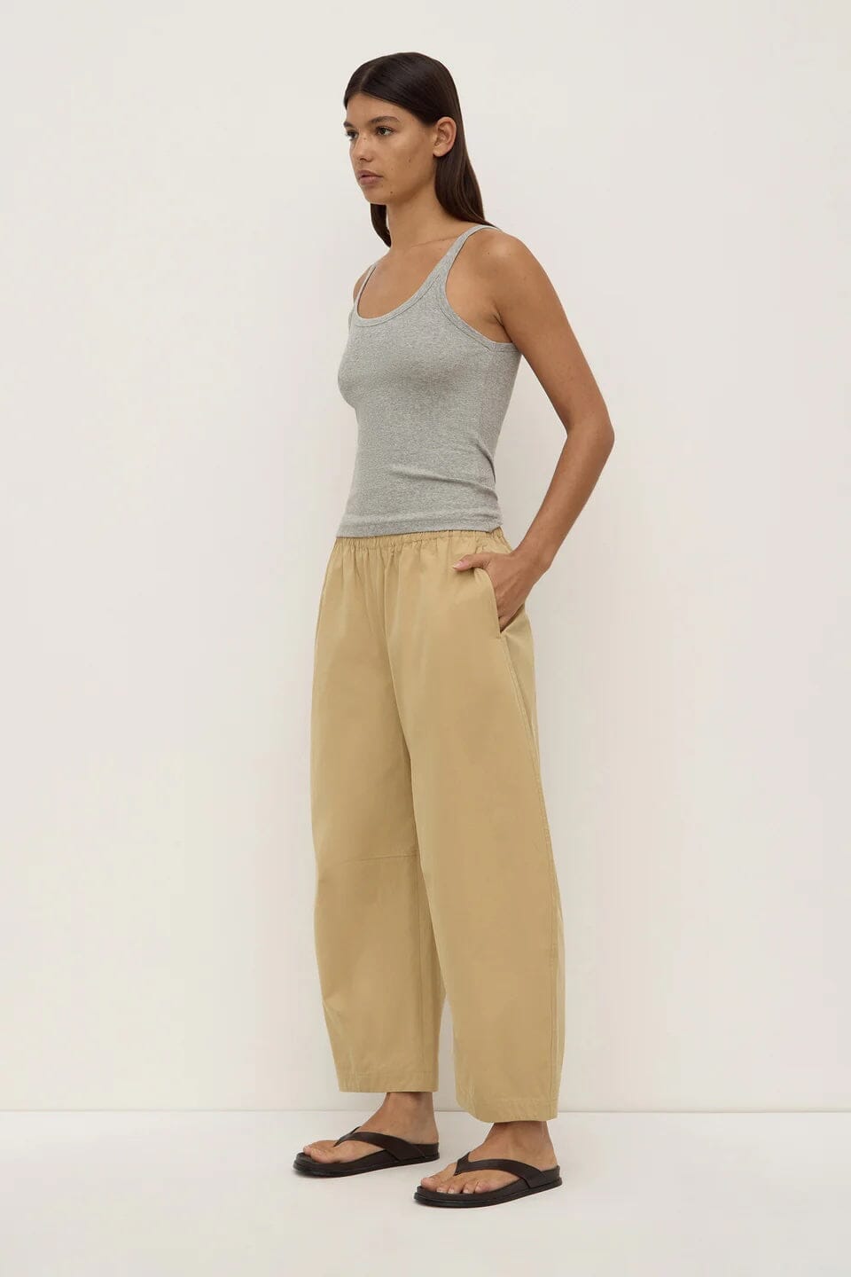 Assembly Label Lola Barrel Pant - Tan Assembly Label