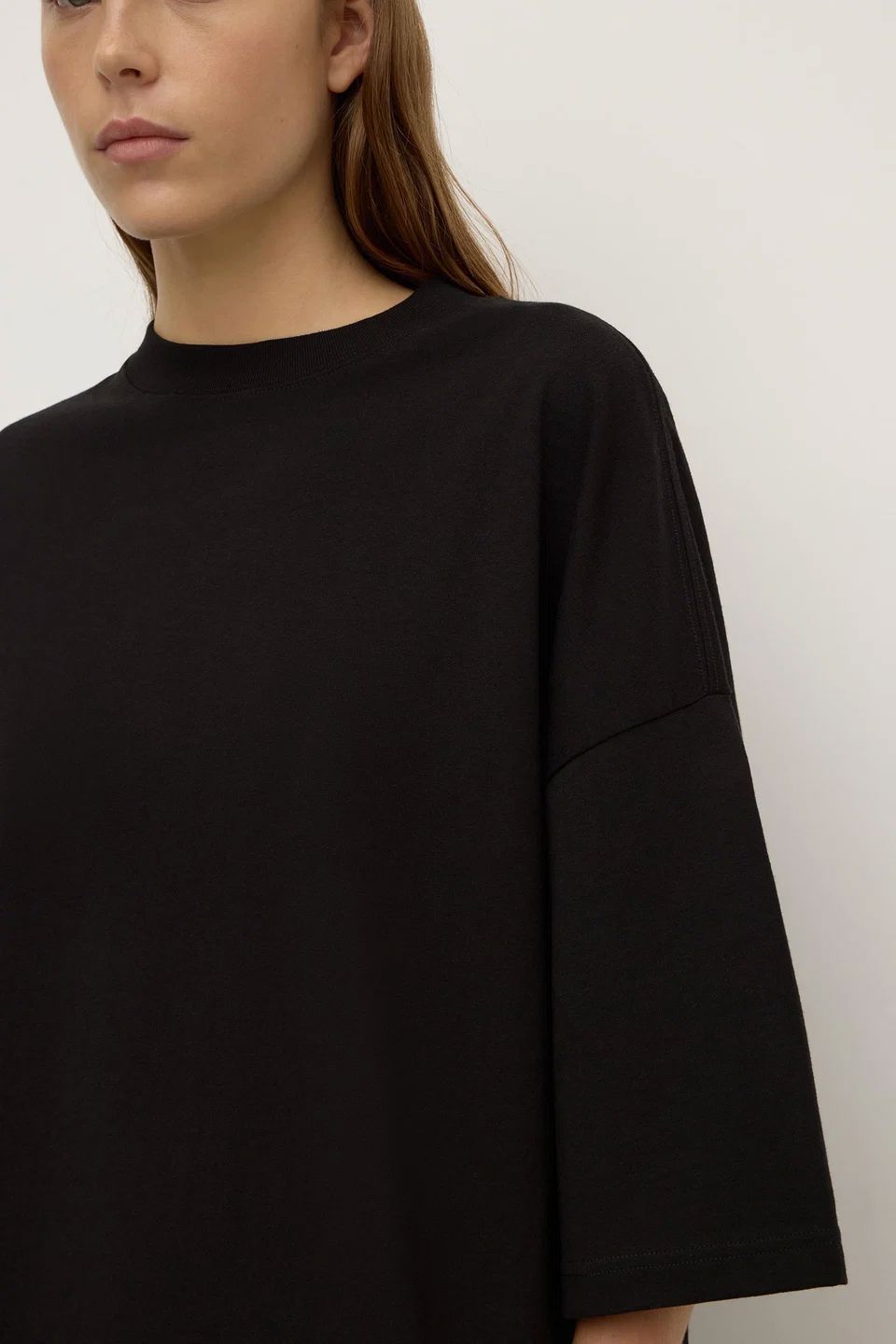 Assembly Label Max Cotton Oversized Tee - Black Women's T-shirt Assembly Label