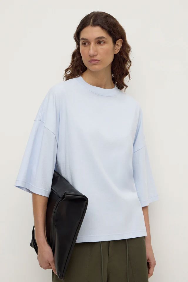 Assembly Label Max Cotton Oversized Tee - Powder Blue Assembly Label