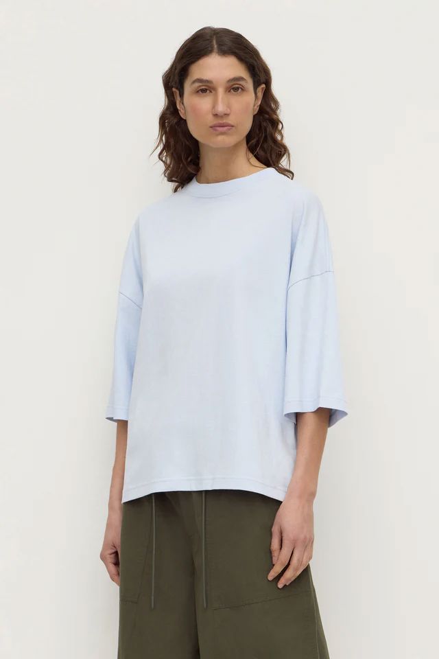 Assembly Label Max Cotton Oversized Tee - Powder Blue Assembly Label