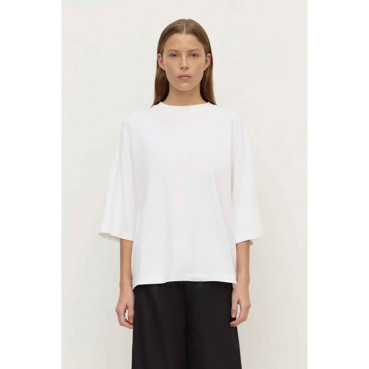 Assembly Label Max Cotton Oversized Tee - White Women's T-shirt Assembly Label