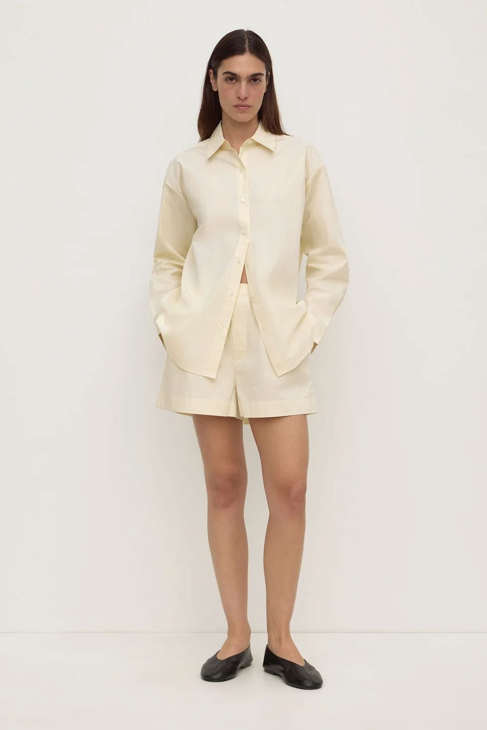 Assembly Label Micha Poplin Shirt - Vanilla Women's Shirt Assembly Label