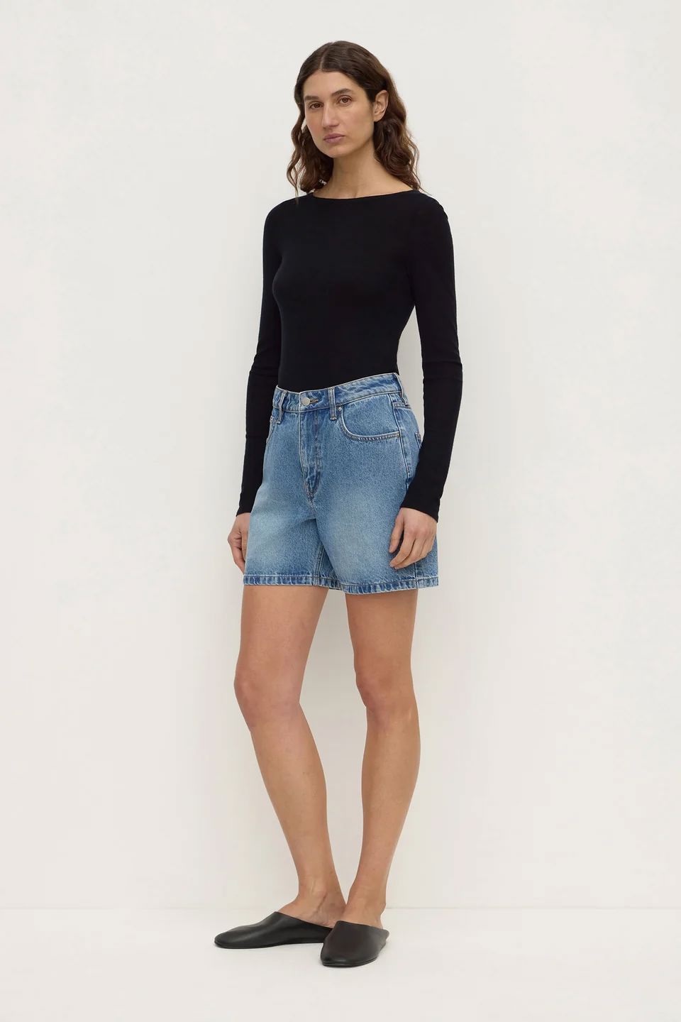 Assembly Label Mid Rise Vintage Denim Short - Classic Blue Women’s Denim Shorts Assembly Label