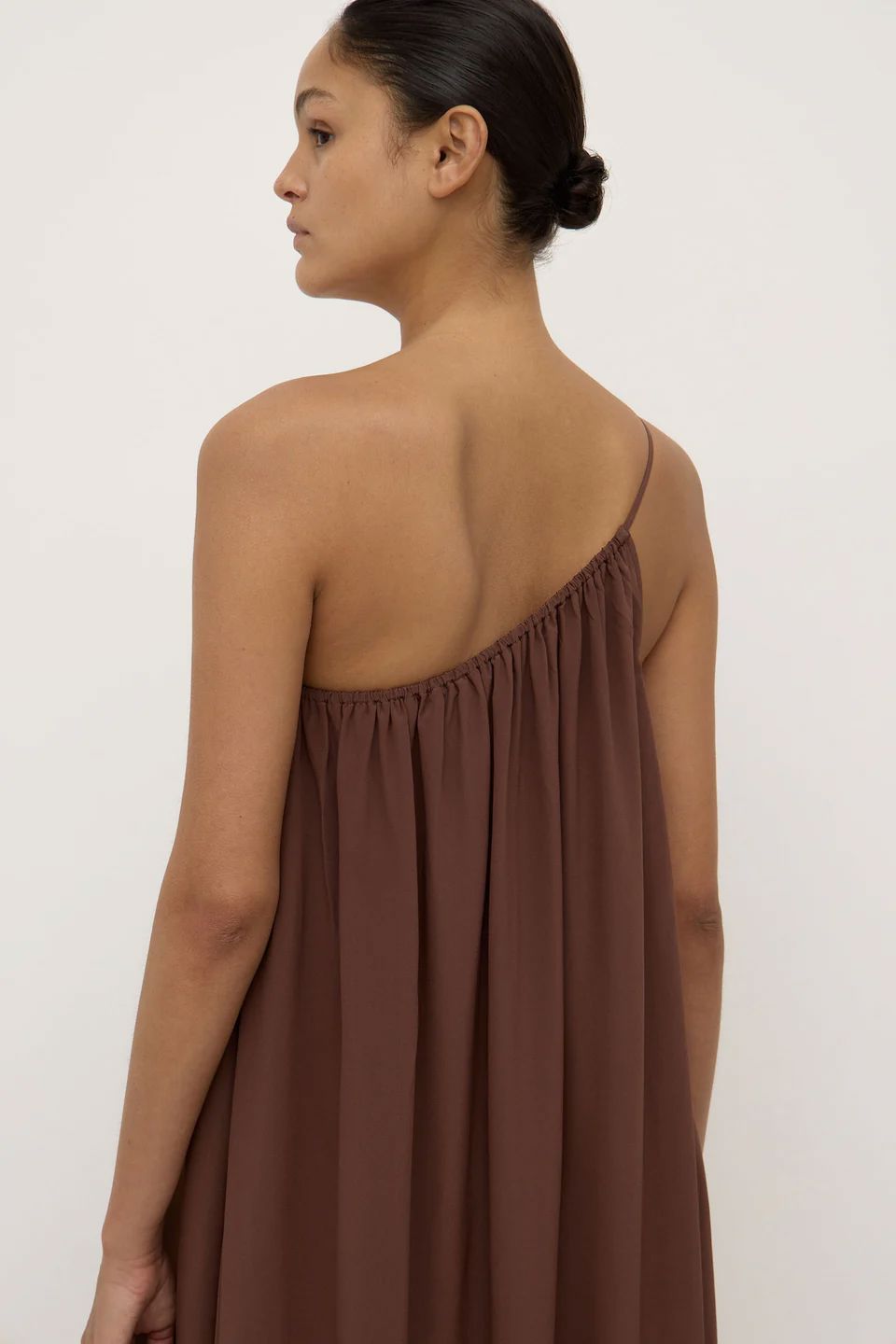 Assembly Label Mila Asymmetrical Maxi Dress - Espresso Assembly Label