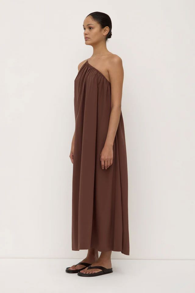 Assembly Label Mila Asymmetrical Maxi Dress - Espresso Assembly Label