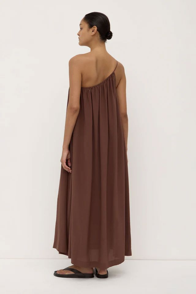 Assembly Label Mila Asymmetrical Maxi Dress - Espresso Assembly Label
