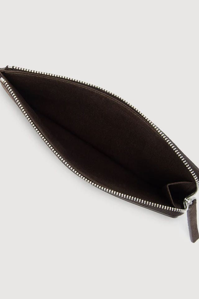 Assembly Label Neve Suede Pouch - Ganache Assembly Label