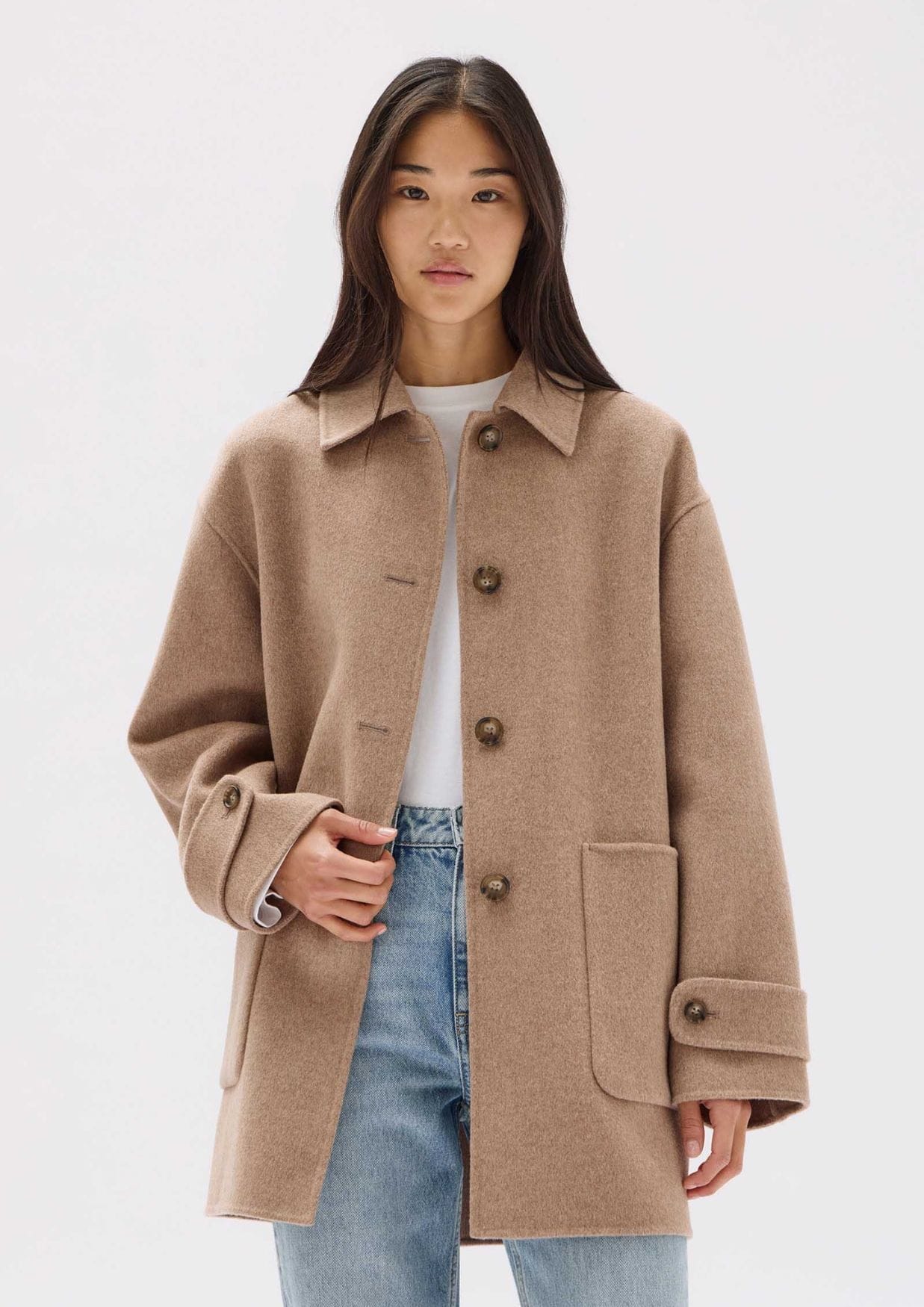 Assembly Label Pierra Wool Coat - Sable Marle Assembly Label