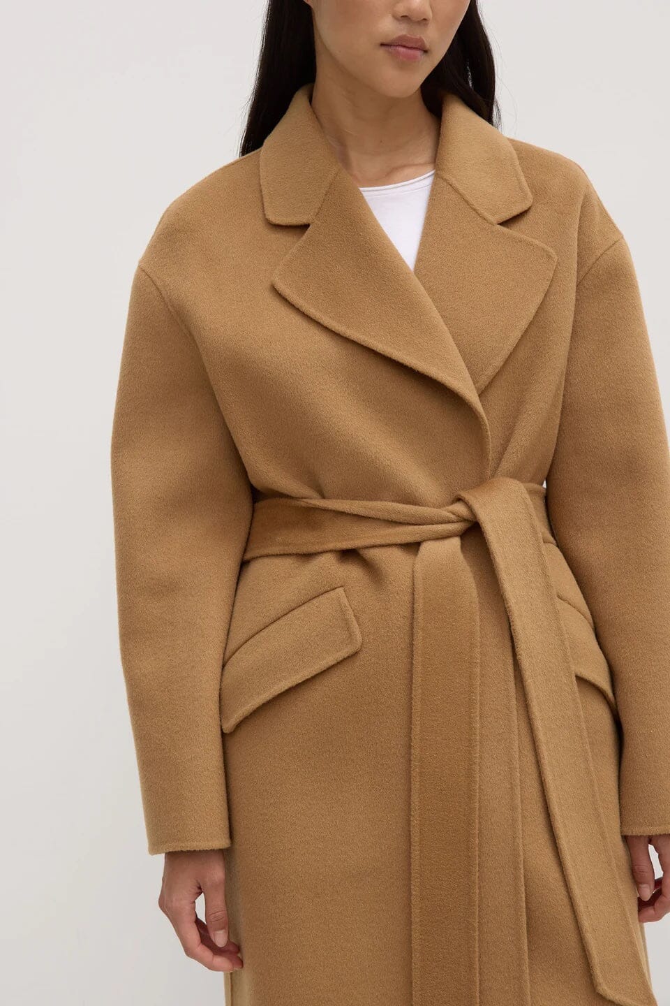 Assembly Label Sadie Single Breasted Wool Coat - Camel Assembly Label