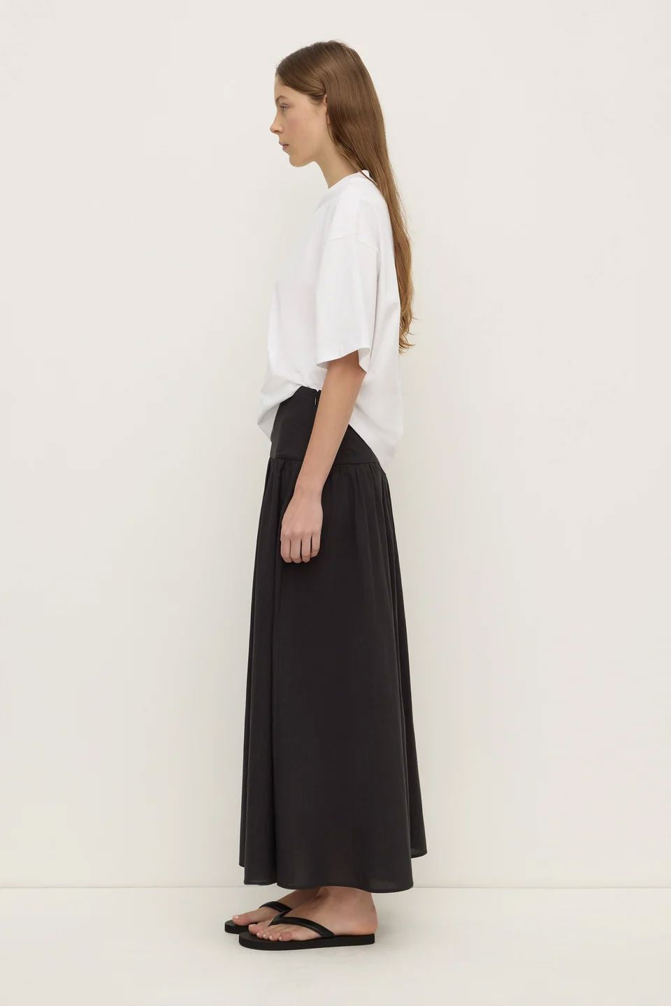 Assembly Label Sarah Cotton Maxi Skirt - Black Assembly Label