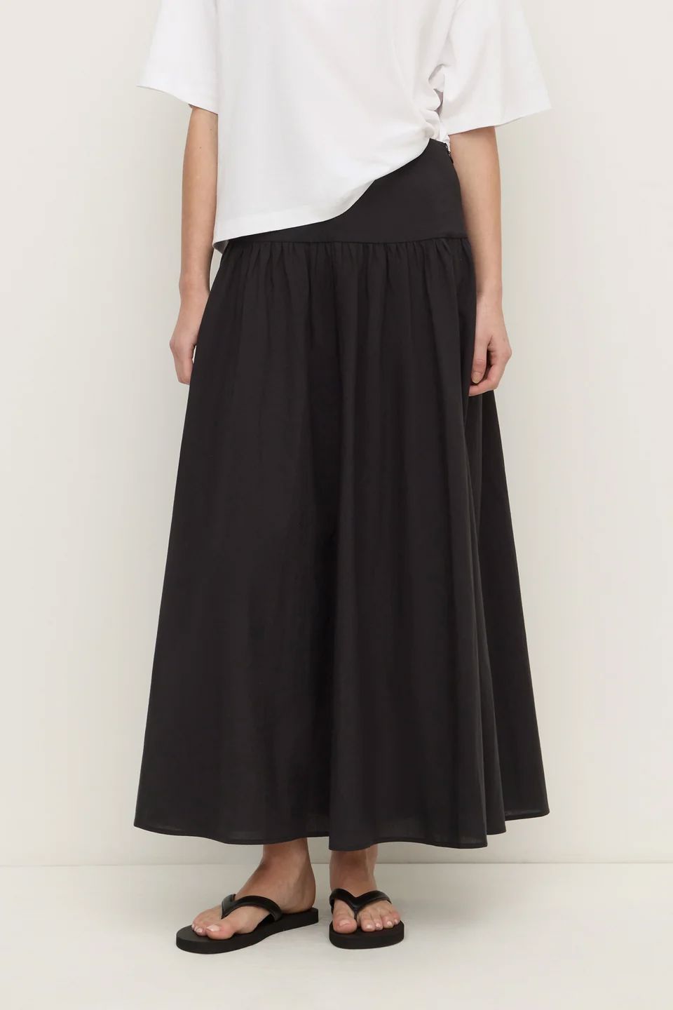 Assembly Label Sarah Cotton Maxi Skirt - Black Assembly Label