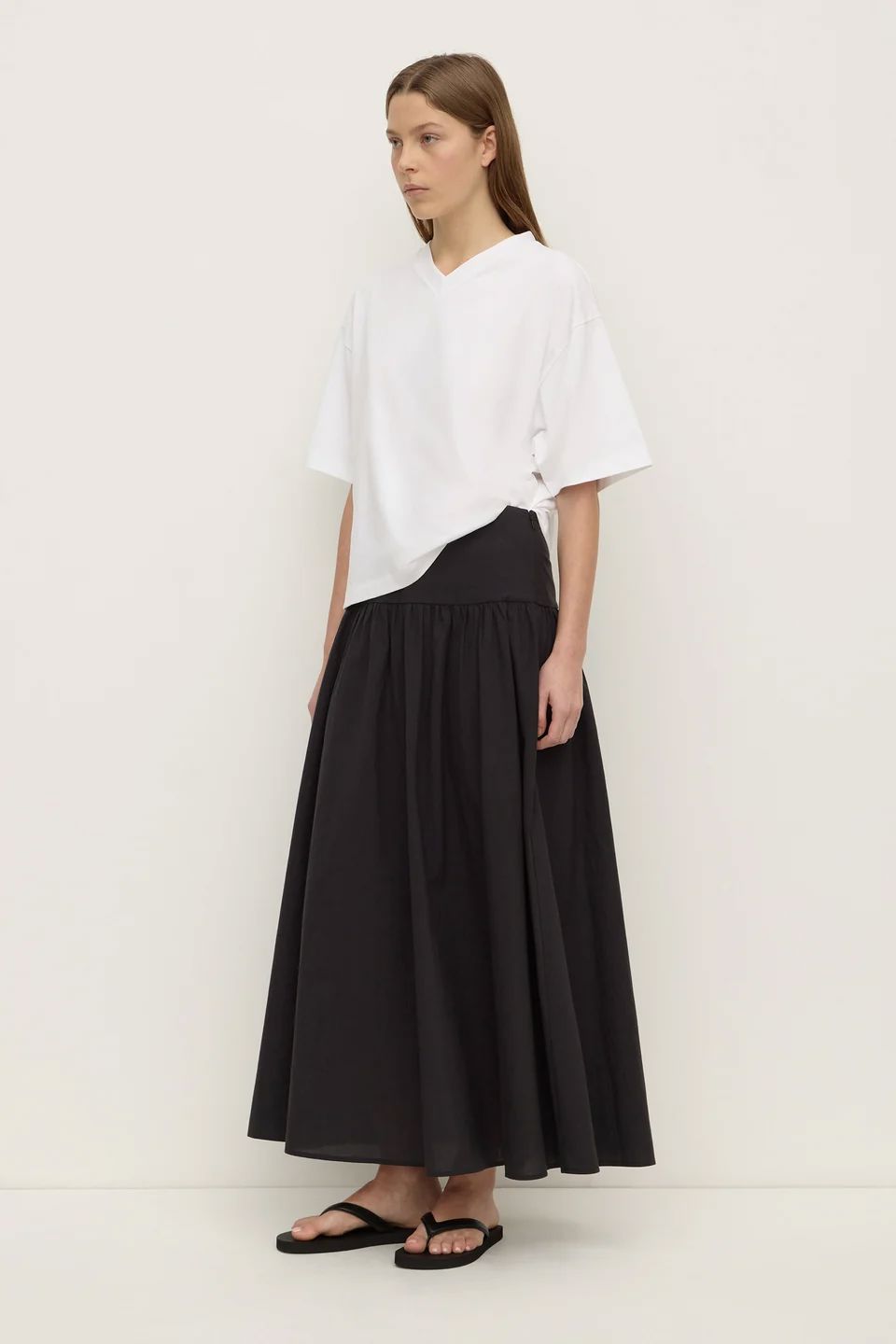 Assembly Label Sarah Cotton Maxi Skirt - Black Assembly Label