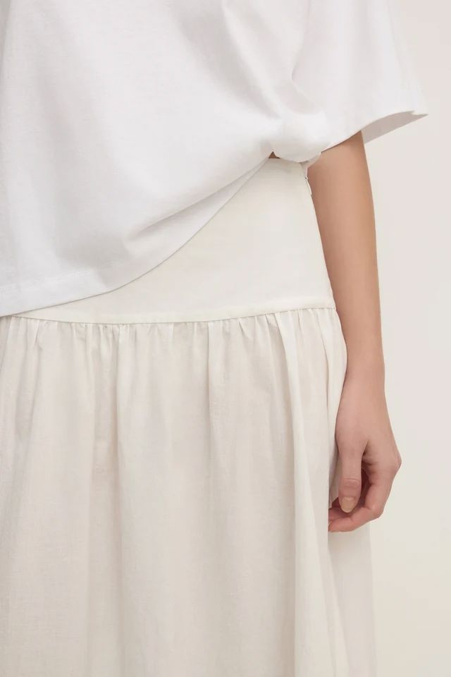 Assembly Label Sarah Cotton Maxi Skirt - White Assembly Label